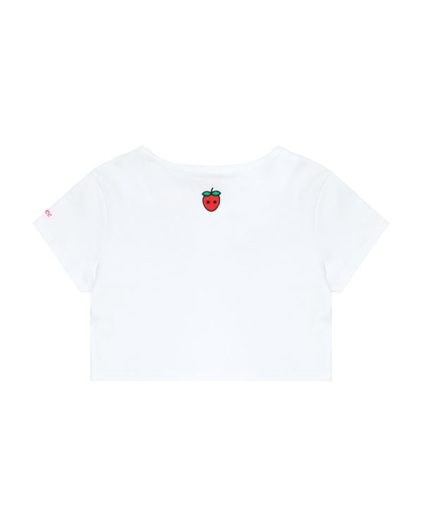 Dámské Tričko Bape Logo berry Bílé | 80759MXHZ