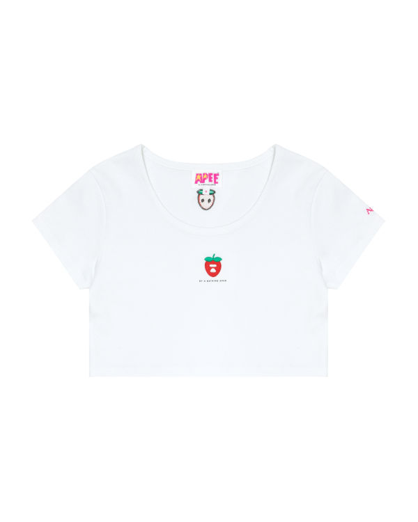Dámské Tričko Bape Logo berry Bílé | 80759MXHZ