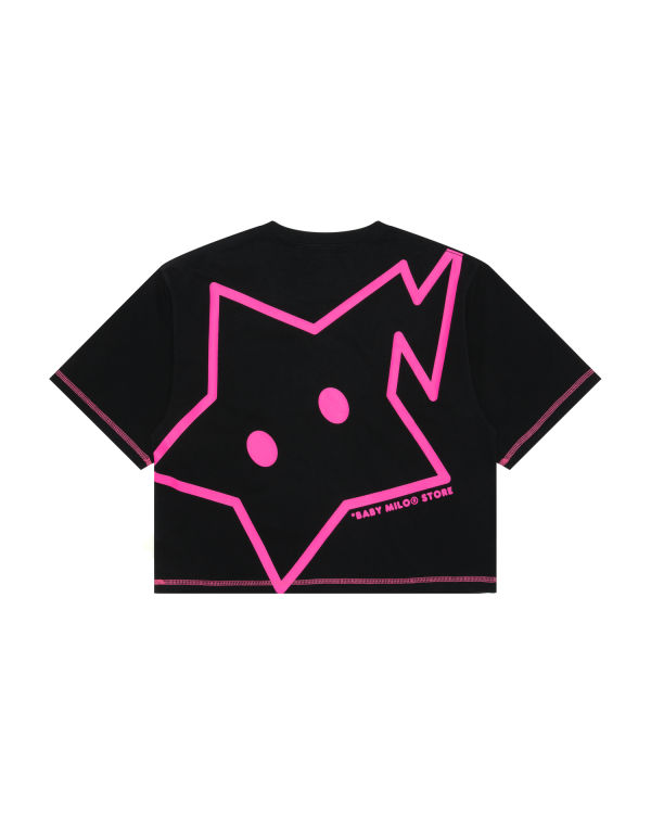 Dámské Tričko Bape Logo crop fit Černé | 56843SNUR