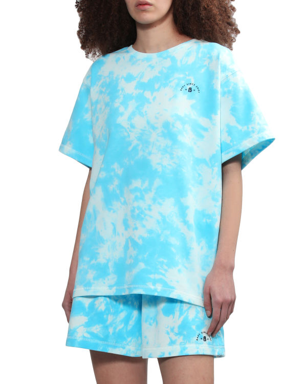 Dámské Tričko Bape Logo-dye Blankyt | 01372UDJC