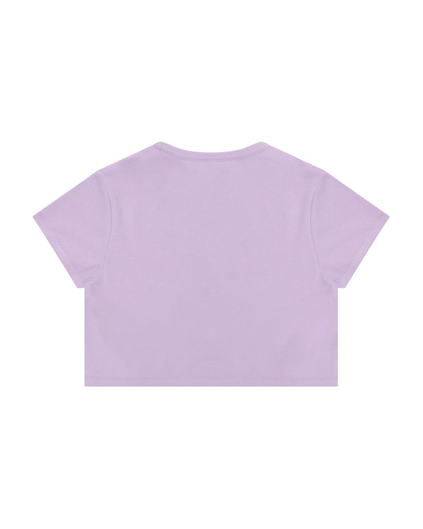 Dámské Tričko Bape Logo printed slim cut Fialové | 18902IMDP