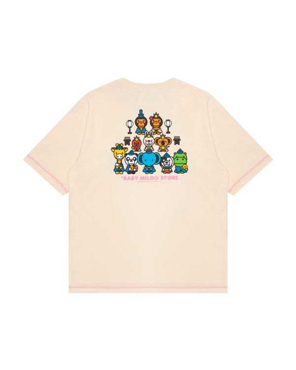 Dámské Tričko Bape Milo boxy fit Bílé | 73562BLVK