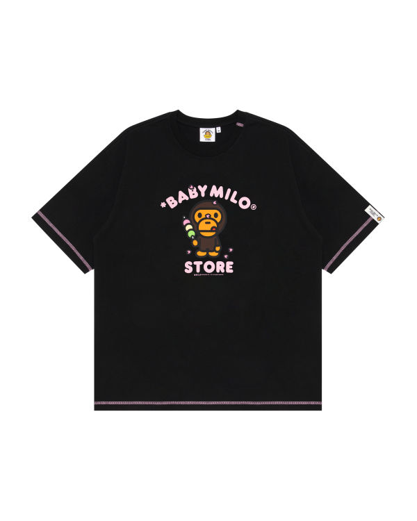 Dámské Tričko Bape Milo boxy fit Černé | 42978MRLQ