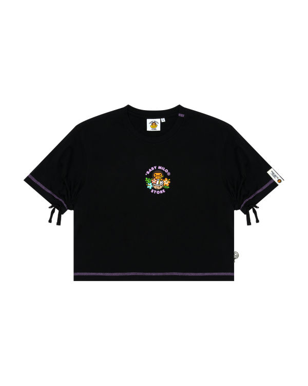 Dámské Tričko Bape Milo cropped fit Černé | 01684RFOI