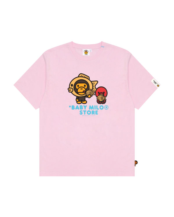 Dámské Tričko Bape Milo graphic Růžové | 36975OFIA