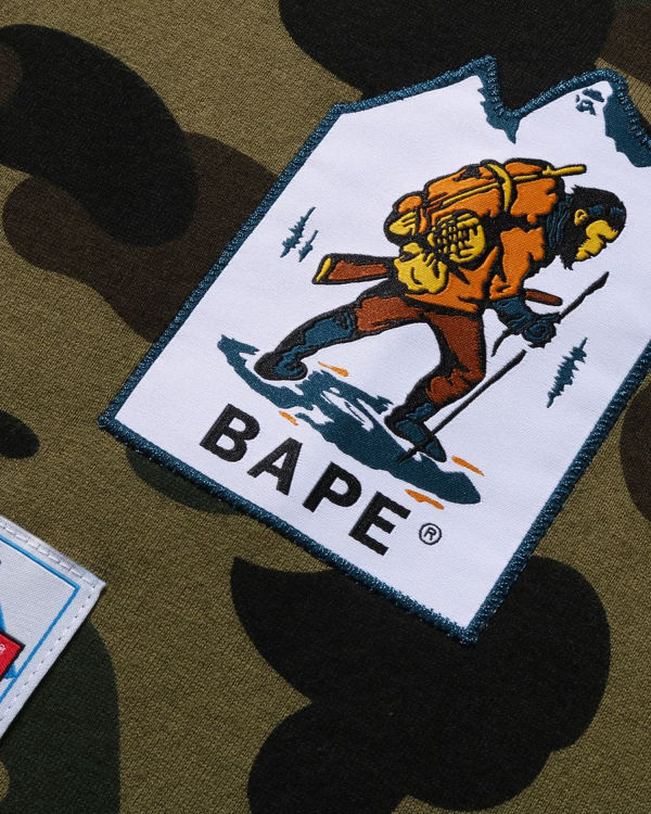 Dámské Tričko Bape Multi Label 1st Camo L/S Zelene | 54267NFWG