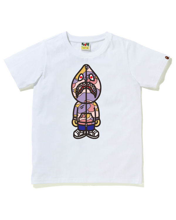 Dámské Tričko Bape STA Camo Classic Milo Shark Bílé | 54263NBQL