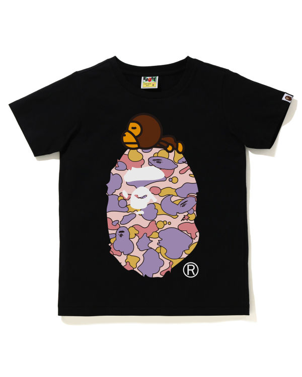 Dámské Tričko Bape STA Camo Milo On Big Ape Černé | 24786MVKX