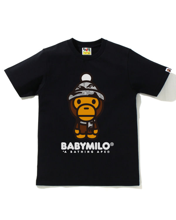 Dámské Tričko Bape STA Camo Milo Zimní Černé | 97864CKOE