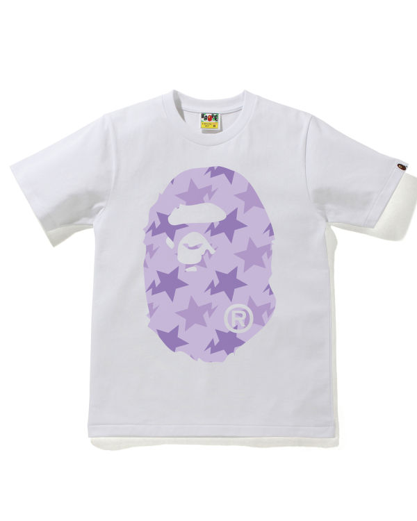 Dámské Tričko Bape STA Pattern Big Ape Head Bílé | 16539YQNZ