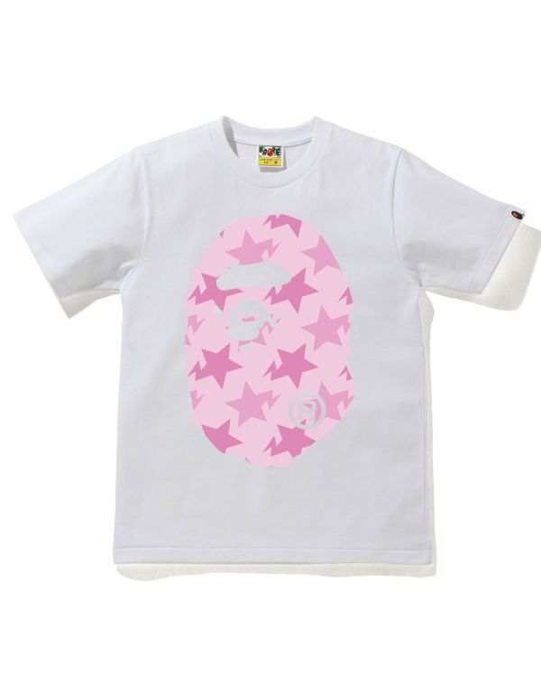 Dámské Tričko Bape STA Pattern Big Ape Head Bílé | 16742YXJI