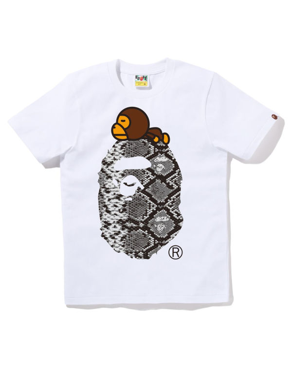 Dámské Tričko Bape Snake Milo On Big Ape Bílé | 06271HEVI