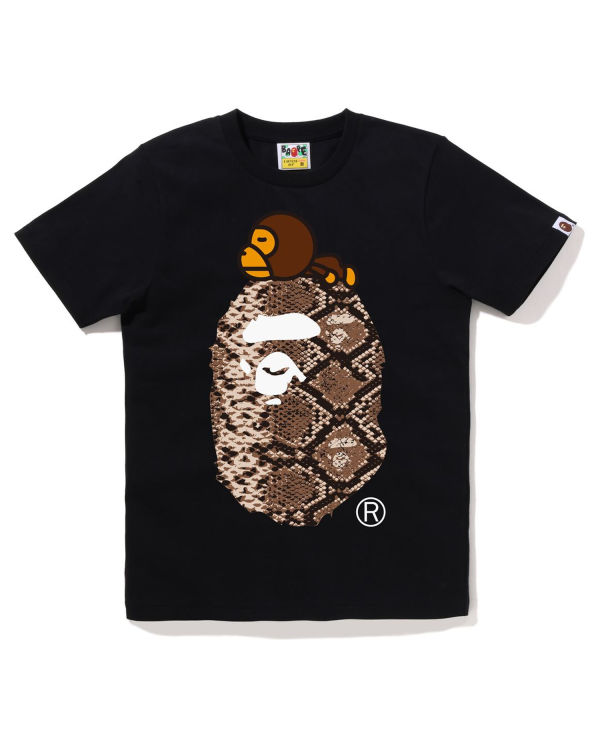 Dámské Tričko Bape Snake Milo On Big Ape Černé | 08923SZFK