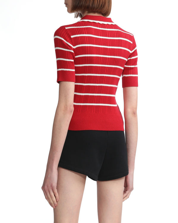 Dámské Tričko Bape Stripe Světle Červené | 85971IDMU
