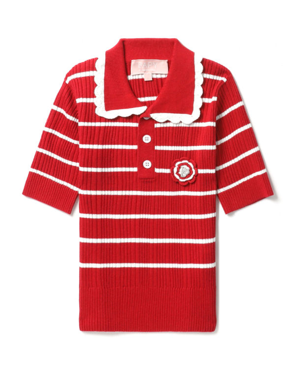 Dámské Tričko Bape Stripe Světle Červené | 85971IDMU