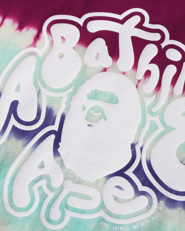 Dámské Tričko Bape Tie-Dye Oversized Fialové | 72689KCGX