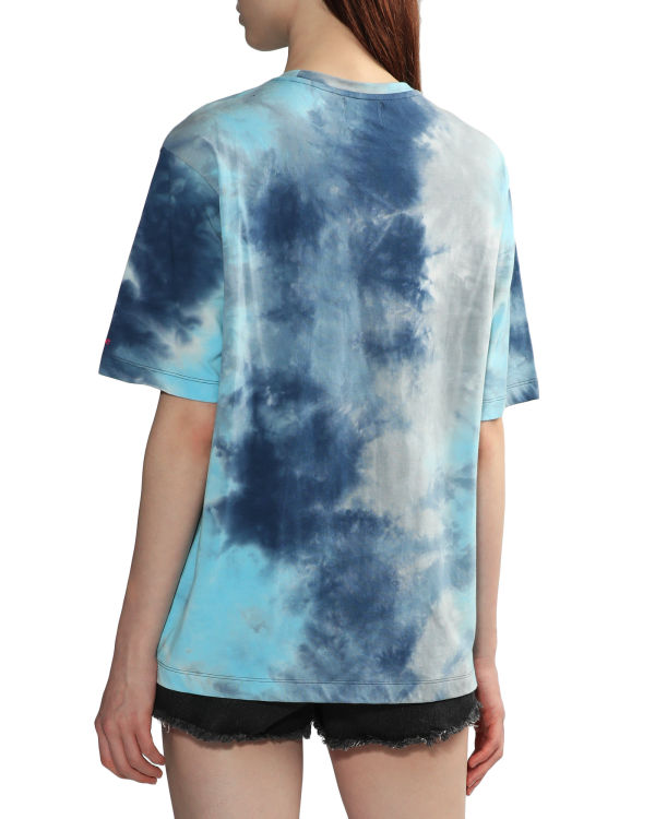 Dámské Tričko Bape Tie-dye graphic slit Blankyt | 71943UKFR