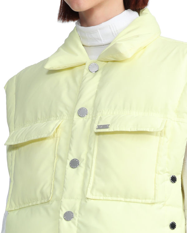 Dámské Vesty Bape Buttoned cropped Žluté | 67294DFCE