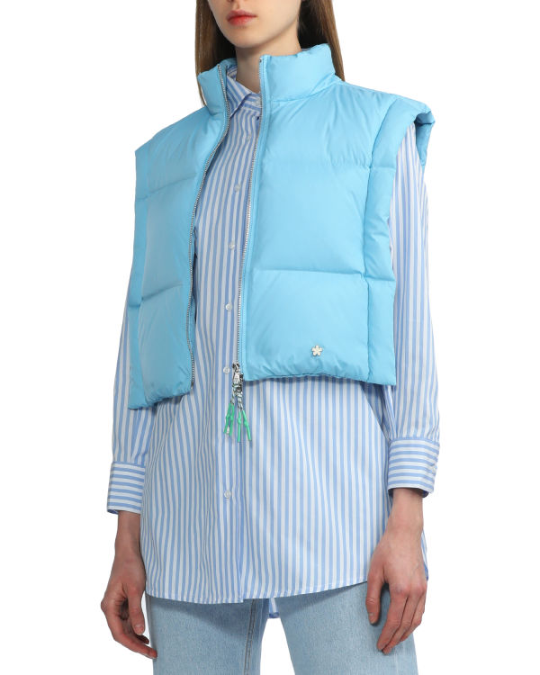 Dámské Vesty Bape Cropped padded Blankyt | 03196FIEV