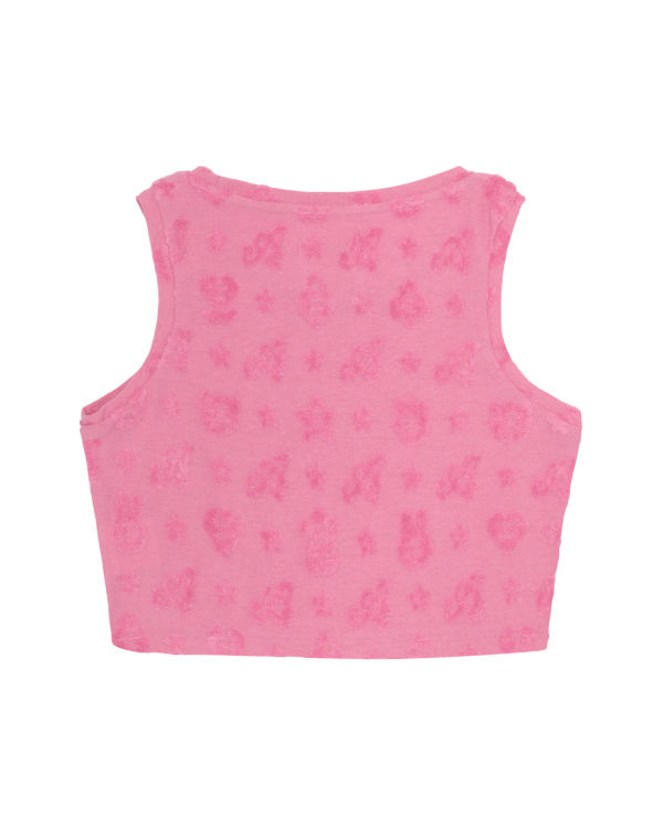 Dámské Vesty Bape Cropped pattern Růžové | 57239IFMN
