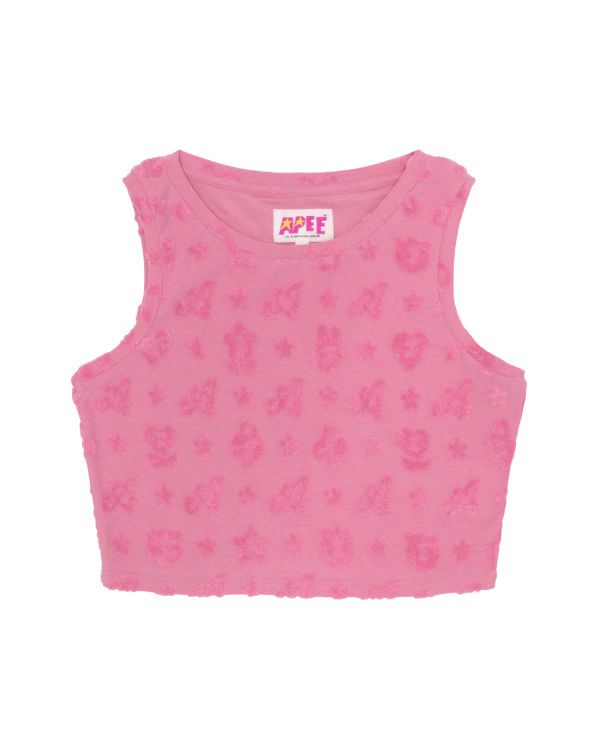 Dámské Vesty Bape Cropped pattern Růžové | 57239IFMN