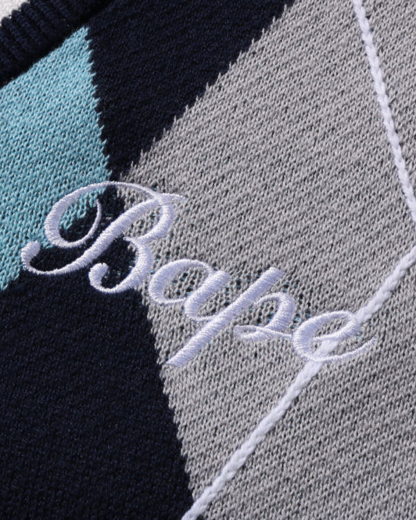 Dámské Vesty Bape Embroidery Argyle Blankyt | 24069JVYE