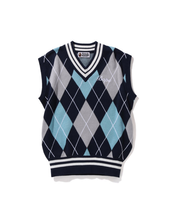 Dámské Vesty Bape Embroidery Argyle Blankyt | 24069JVYE