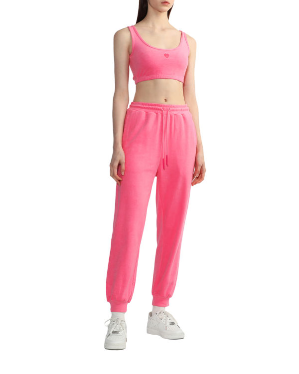 Dámské Vesty Bape Towelling crop Růžové | 80917YMPD