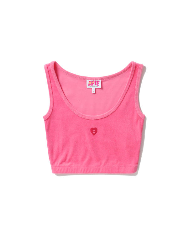 Dámské Vesty Bape Towelling crop Růžové | 80917YMPD