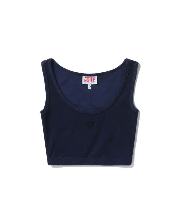 Dámské Vesty Bape Towelling crop Tmavě Blankyt Blankyt | 57089ZYJN