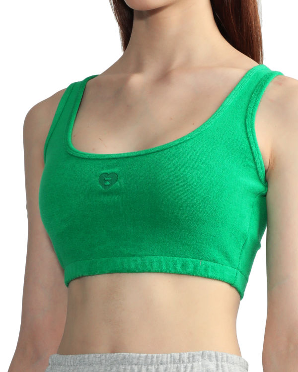 Dámské Vesty Bape Towelling crop Tyrkysové | 56084WHGX