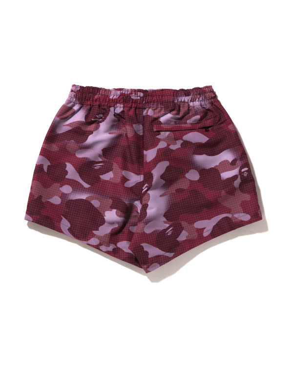 Dámské Šortky Bape Grid Camo Tmavě Červené | 49275SDVO