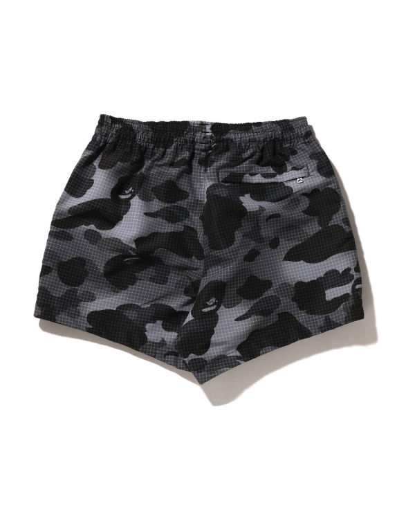 Dámské Šortky Bape Grid Camo Černé | 75493ZIGV