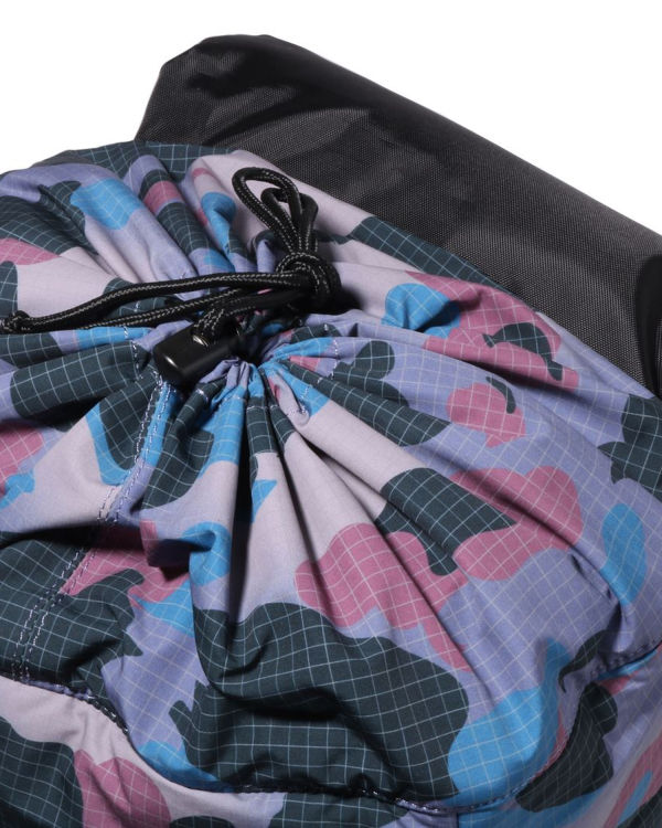 Dětské Batohy Bape Grid Camo Glow In The Dark Padding Fialové | 87193GQAM