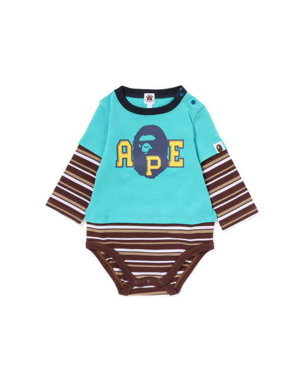 Dětské Body Bape Hoop Ape Head Layered Světle Zelene | 89235IAFW