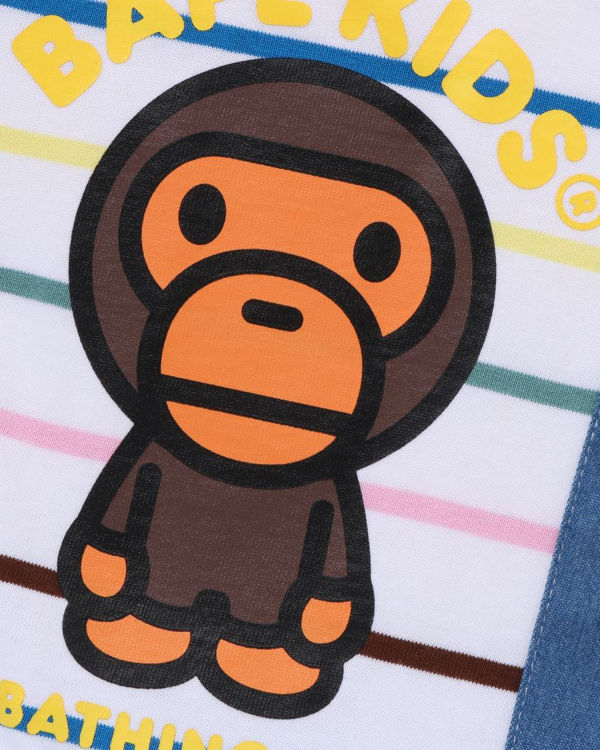 Dětské Body Bape Hoop Milo Suspenders Layered Rompers Bílé | 58097UPZB