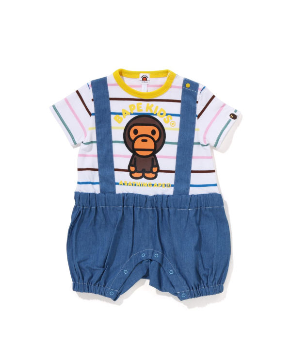 Dětské Body Bape Hoop Milo Suspenders Layered Rompers Bílé | 58097UPZB