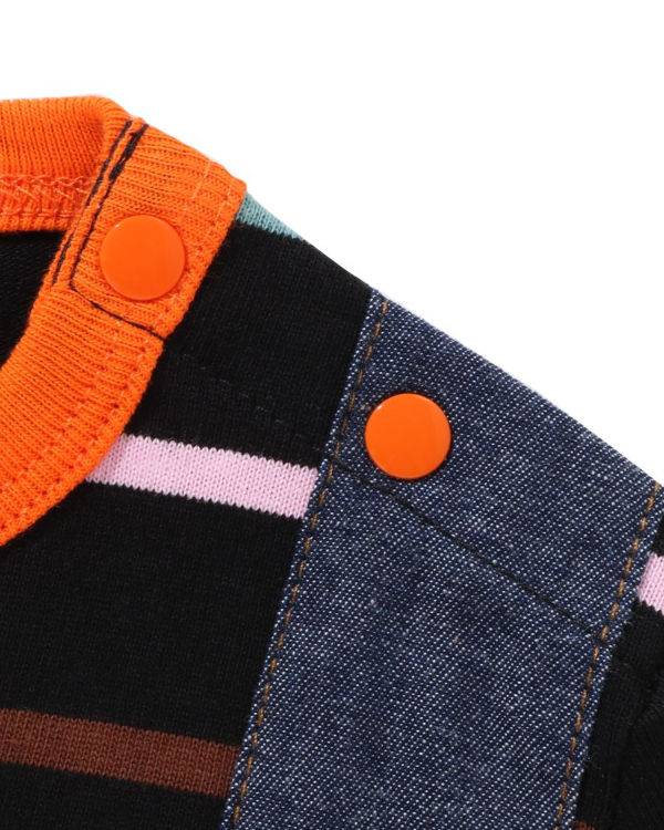 Dětské Body Bape Hoop Milo Suspenders Layered Rompers Černé | 89405MJNB