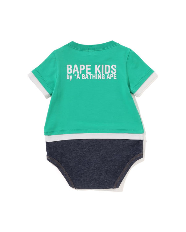 Dětské Body Bape Milo Face Layered Světle Zelene | 94537HYVZ