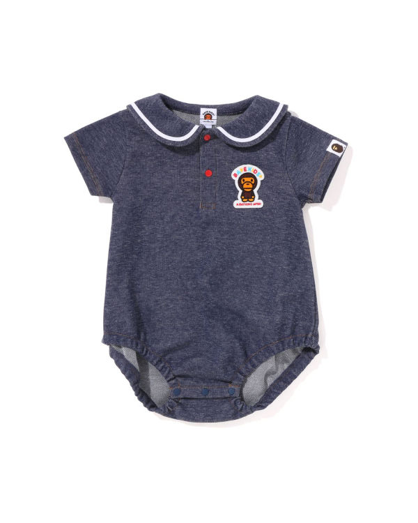 Dětské Body Bape Milo Jersey Denim Sailor Collar Blankyt | 43867VJEF