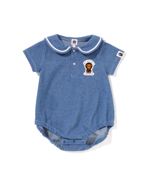 Dětské Body Bape Milo Jersey Denim Sailor Collar Blankyt | 75194GICP
