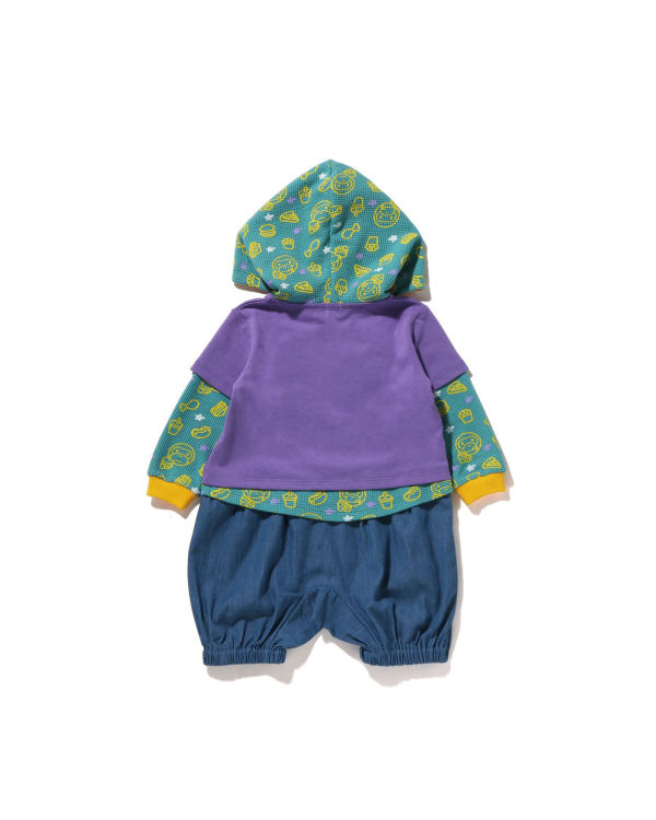 Dětské Body Bape Milo Junk Jídlo Layered Romper Fialové | 45968VZLD