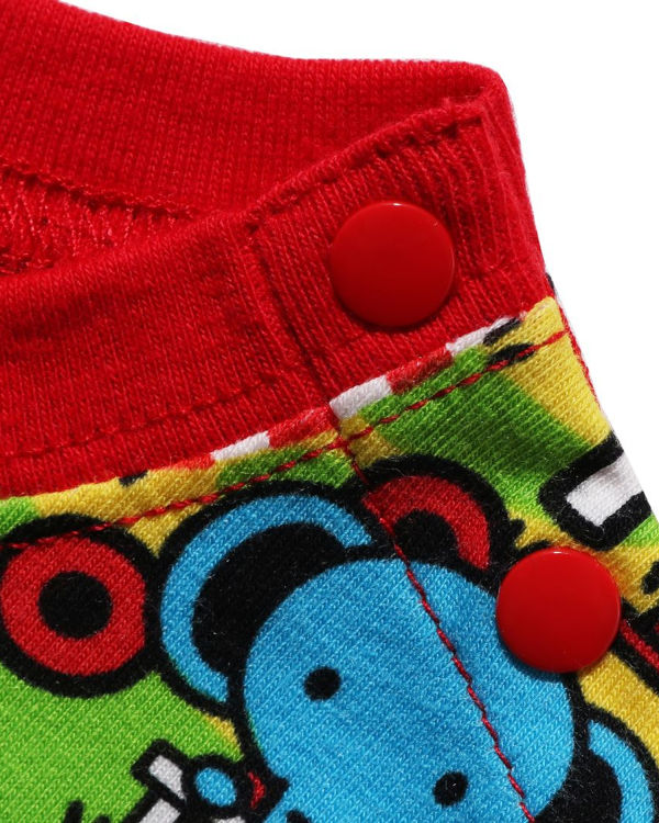 Dětské Body Bape Milo Závodní Světle Červené | 91035JEZL