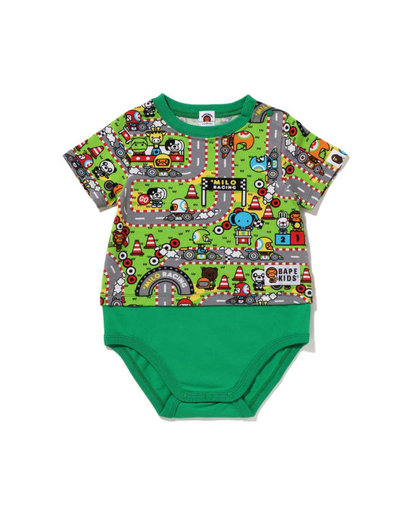 Dětské Body Bape Milo Závodní Tyrkysové | 72051IQBH