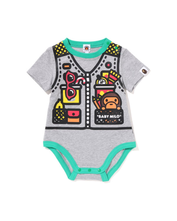 Dětské Body Bape Milo print Šedé | 08796OPTM
