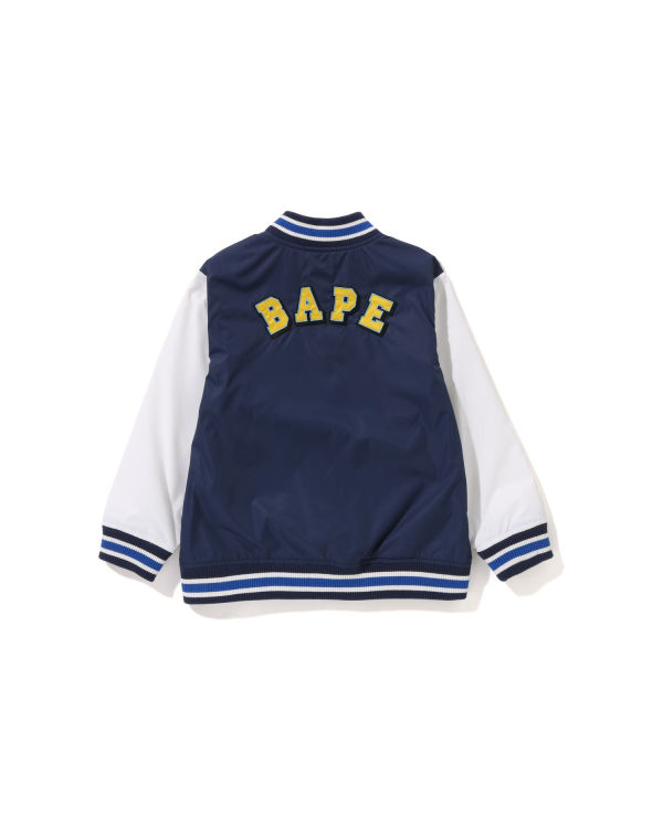 Dětské Bundy Bape Ape Head B Patch Varsity Tmavě Blankyt Blankyt | 70385YWKG