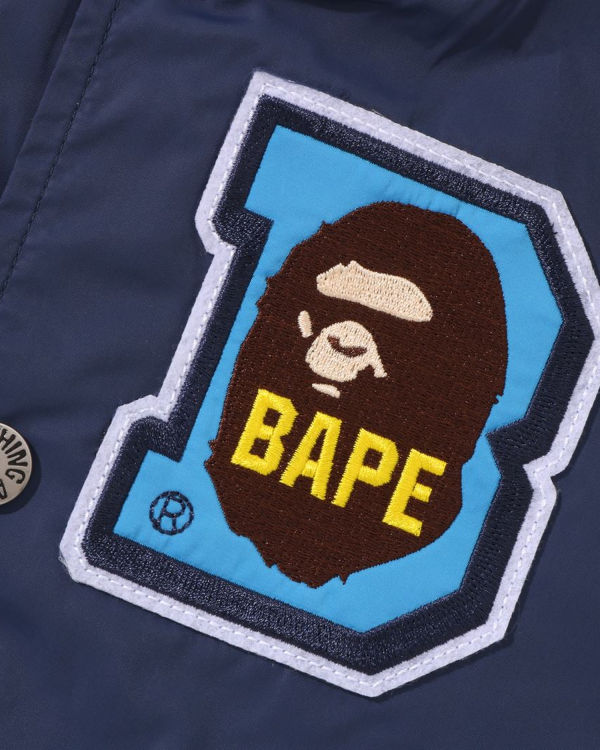 Dětské Bundy Bape Ape Head B Patch Varsity Tmavě Blankyt Blankyt | 70385YWKG