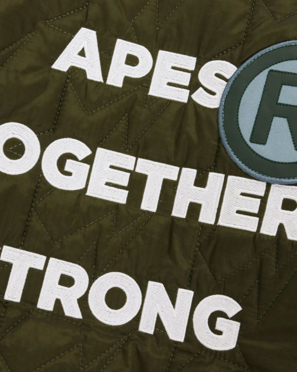 Dětské Bundy Bape Multi Patch STA Prošívaný Zelene | 60791WKNX
