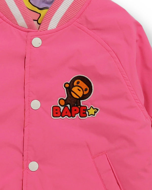 Dětské Bundy Bape STA Camo Milo Reversible Růžové | 70289ESQP