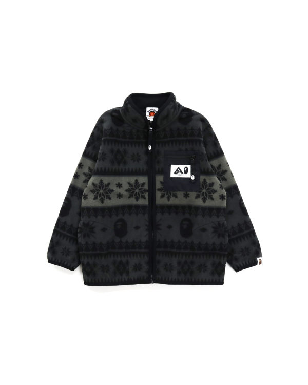 Dětské Bundy Bape Snow Pattern Stand Collar Černé | 16798MIWL